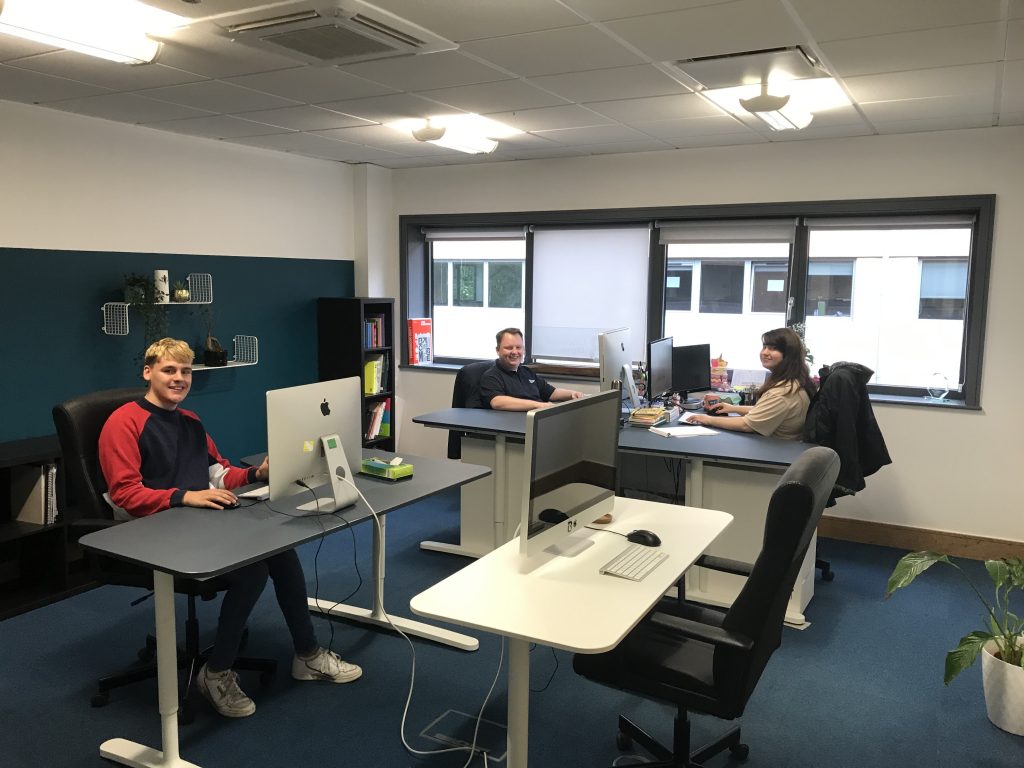 The Unbranded Digital team at work in their office at Hope Park